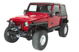 Jeep Wrangler Unlimited Front Bumper - Fishbone Offroad - Piranha Front Winch Bumper with Stinger - Black - `07-`18